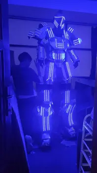 Etapas rodo, sidabro aukso Įvykis Rodo, Drabužiai LED Šviesos Robotas Kostiumas statramstis walker muzikos festivalio koncertas, spektaklis šarvai