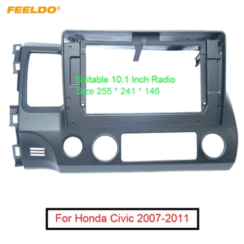 FEELDO Automobilių Garso Facia Rėmas Montavimo Adapteriai 10.1 Colių Honda Civic(LHD) Radijo 2Din CD/DVD Brūkšnys Apdaila Rinkiniai #AM6269