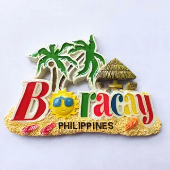 Filipinuose, Borakajaus Boracay suvenyrai, magnetiniai lipdukai, lipdukai šaldytuvas