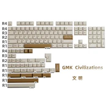 GMK Civilizacijų Keycaps, 140 Klavišus PBT Keycaps Vyšnių Profilis DAŽŲ-SUB Asmeninį GMK Keycaps Už Mechaninė Klaviatūra