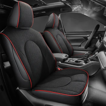 Individualizuotos Automobilių Sėdynių Užvalkalai Toyota Highlander 2020 2021 2022 Dirbtiniais Odos -Premium Sėdynė Raštas Vidaus Reikalų Sėdynės Pagalvėlės 5 Sėdynė
