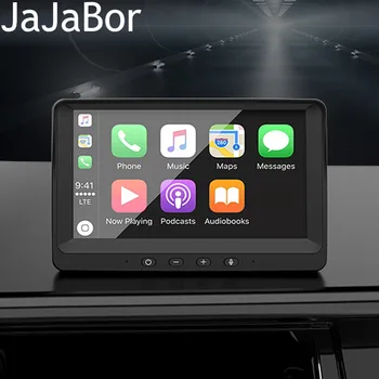 JaJaBor FM Siųstuvas 3.5 mm AUX Automobilinis MP5 Grotuvas Belaidžio 7 Colių Apple CarPlay 