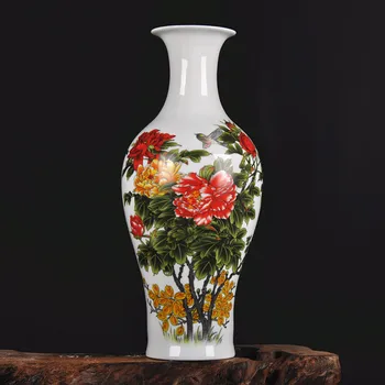 Jingdezhen keraminės vazos, papuošalai famille rose vaza Namų Dekoravimo kambarį dekoro priedai