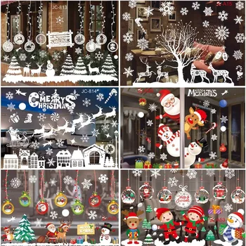 Kalėdiniai Langų Lipdukai Linksmų Kalėdų Dekoracijas Namams Kalėdų Sienų Lipduko Vaikų Kambario Sienų Lipdukai Naujųjų Metų Lipdukai