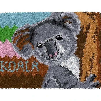 Kilimų rinkinys su laikikliu rankdarbiams Spyna kablio komplektas su iš Anksto Atspausdintas Modelis Amatų suaugusiems Gobelenas rinkinys Namų puošybai Koala