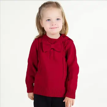kūdikiui baby girl megztinis sueter infantil puloveris už bamblys vaikų mergaičių megzti megztinis elegantiškas baby girl megztinis su laivapriekio kaklaraištis