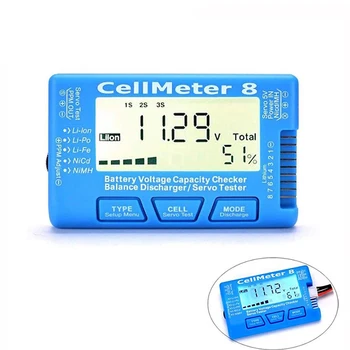 LCD Skaitmeninis Akumuliatoriaus Talpa Tikrintuvas CellMeter RC CellMeter8 2-8S 4-8S Servo LiPo Li-lon NiMH Baterijos Testeris RC CellMeter7