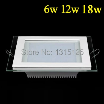 LED panel downlight SMD5730 6W 12W 18W Aikštėje Aliuminio Su Stiklo LED Panel Šviesos Aukšto Ryškumo Lubų Nišoje Lempa namų