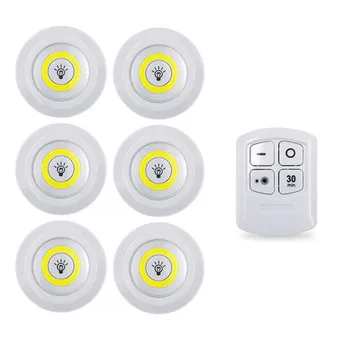 LED Spinta Šviesa Reguliuojama Nuotolinio Valdymo pulto Mygtuką Vitrina Lempa Laiptai, Virtuvėje, Vonios kambarys Spinta Naktį Šviesos