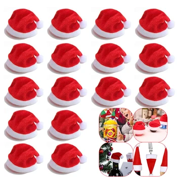 Lollipop Kalėdų Skrybėlę Mažas Mini Saldainiai Santa Claus Cokolio Apdaila Šalis