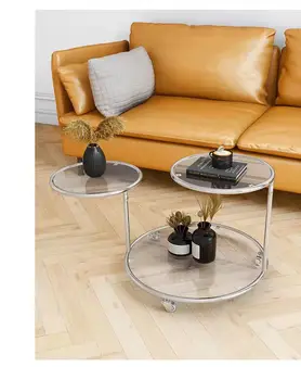 Louis Mados Trijų sluoksnių sukasi kavos staliukas stiklinis kavos staliukas multi-layer kavos staliukas