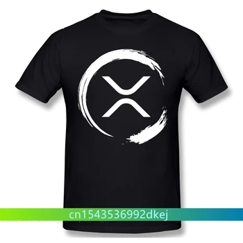 Mados Bangos Į Mėnulį Monetos Dovana Shirt Dizainas XRP Ripple Monetos Cryptocurrency Medvilnės Marškinėlius Camiseta Vyrų T-Shirt Suaugusiems
