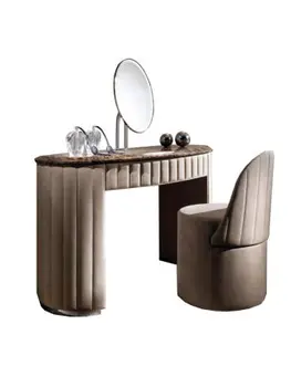Makiažas stalo be veidrodžio miegamajame marmuro makiažas lentelė šiuolaikinio sutartis lanko tualetinis staliukas
