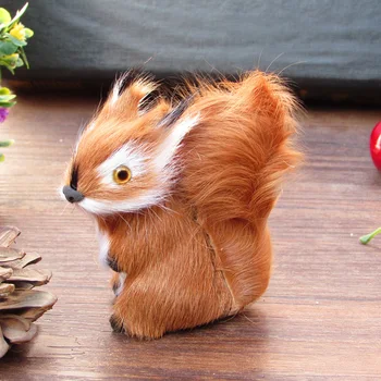 mažas mielas modeliavimas voverė žaislas puikus mini voverė lėlės dovana, apie 8x4x8cm