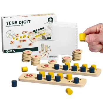 Medienos Numeriai Valdybos 0-10 Numeris Valdybos Nustatytą Skaičiavimo Žaidimas Ikimokyklinio Matematikos To Ir Atimties Mokymosi Žaislai Vaikams, Žaislai