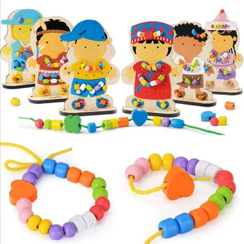 Mediniai Rankų darbo Duobute Mokymosi Švietimo Puošnios Lėlės Pearl Montessori Vaikų Švietimo Žaislai, Dovanos Vaikams