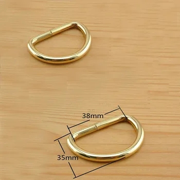 Metalo Žiedas 40 vienetų 1.5 colių (38mm) aukso 5mm thinckness Sunkiųjų dirželis D žiedas