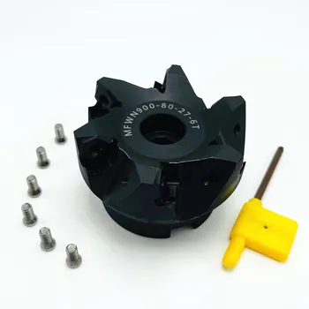 MFWN90 laipsnį 50mm 63mm 80mm Sunkiųjų pjovimo frezavimo aukštos kokybės WNMU080608 karbido įterpti dvipusė pjovimo CNC Frezavimo cutter