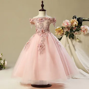 Mielas Gėlių Mergaičių Suknelės Tiulio Duobute Appliqued Inscenizacija Vestuvių Suknelės Mergaitėms Pirmosios Komunijos Suknelės Vaikams Prom Dresses