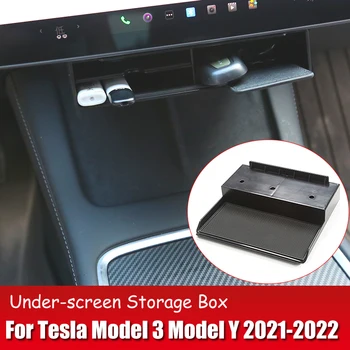 Modelis 3/Y, Pagal ekrano Laikymo Dėžutė Tesla Modelis 3 Modelis Y 2021-2022 Klavišą Kortelės Saugojimo Įtaisą Didelės Erdvės Organizatorius Lauke ABS