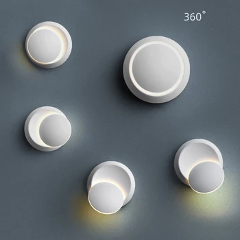 Modernus Minimalistinis LED Pusmėnulio Sienos Lempos Reguliuojamas Naktiniai staleliai, Lempa, Miegamojo Kambarį Laiptai Eilėje Sienos Lempos Apdaila AC220V