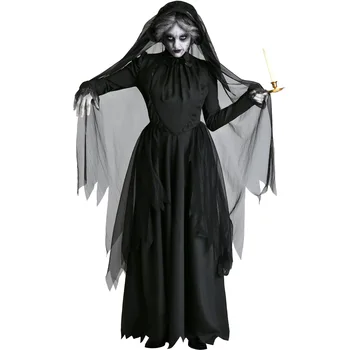 Moterų Cosplay Uniformas Dvasios Nuotaka Ilgas, Maxi Suknelė Zombie Ragana Princesė Dvasios Šuniukų Helovinas Kostiumai Moterims