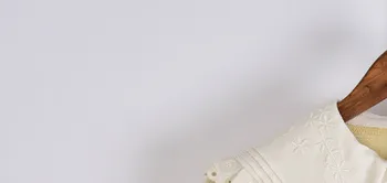 Moterų Geltonas Megztinis Peter Pan Apykaklės Kontrasto Spalvų Siuvinėjimo Ilgomis Rankovėmis Saldus 2022 M. Pavasarį Ponios Trikotažas Viršų
