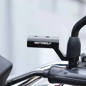 Motociklo Galinio Vaizdo Veidrodėlio Tvirtinimą Extender Handblebar Laikiklis Apkaba Mobiliojo Telefono Stovas Laikiklis, Adapteris Motociklo Universalus Variklis