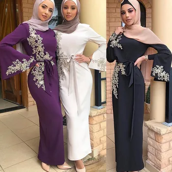 Musulmonų Abaja Islamo Drabužiai Moterims Dubajus Turkija Caftan Marocain Malda Skraiste Suknelė, Hijab Ramadanas Suknelės Islamas Musulman