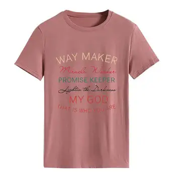 Nauja vasaros moterų derliaus waymaker stebuklas monograma euro-jav dolerio apykaklės marškinėliai su laisvi trumpas rankovės