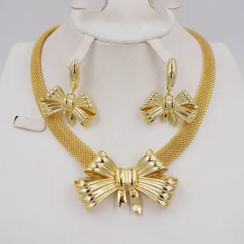 Naujas Aukštos Kokybės Dubajus aukso didelis Papuošalų Rinkinys Aukso spalvos Nigerijos Vestuvių Afrikos Papuošalų Rinkiniai Parure Bijoux Femme