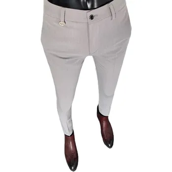 Naujas Mados Vyrai, Verslo Suknelė Kelnės Office Socialinės Vestuvių Streetwear Laisvalaikio Kostiumas Kelnės Slim Fit Kelnės Kostiumas Homme 28-36