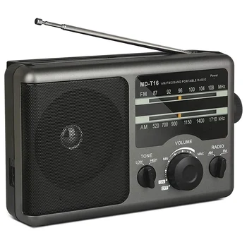 Nešiojamų AM FM Radijo Tranzistorius Radijo Didelis Garsiakalbis dvitoniai Režimas 