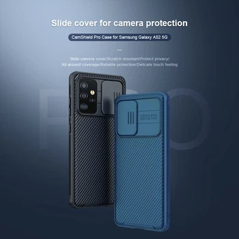 NILLKIN CamShield Pro Case For Samsung Galaxy A52 5G dangteliu kameros apsaugos Galaxy A52 5G atveju galinį dangtelį