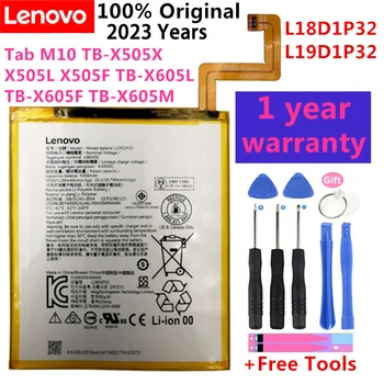 Originalus 4850mAh L18D1P32 Tab Pakeitimo Baterija Lenovo Tablet M10 TB-X605L TB-X605F TB-X605M TB-X505X x505L+ Įrankių rinkinys