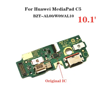 Originalus USB Įkrovimo lizdas Dokas Flex Kabelis Huawei MediaPad C5 10.1 Colių BZT-W09/BZT-AL00/AL10 Įkroviklio Kištuką Valdybos Pakeitimo