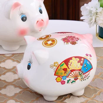 Ornamentas Monetų Taupyklė Saugojimo Slaptų Vestuvių Paslėptas Saugus Mielas Keramikos Kiaulių Piggy Bank Žaislų, Animacinių Filmų Tirelire Namų Ūkio Reikmenų 50