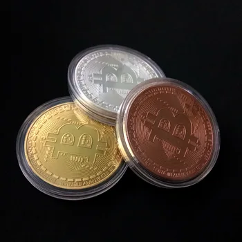 Paauksuoti Bitcoin Moneta, Kolekcines Meno Kolekcija Dovanų Fizinio atminimo Tiek BTC Antikvariniai kopija, Imitacija individualų Dizainą