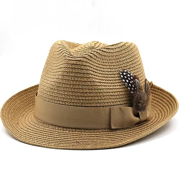 Panama Tėvų, Vyrų, vaikų Vintage Hat Vyrų Medvilnės Fedora Vyras Saulės skrybėlę Moterų Vasaros Paplūdimio skrybėlę Chapeau tėtis Džiazo Trilby Bžūp Sombrero