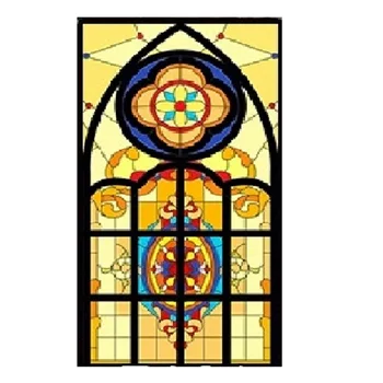 Pasirinktinis Dydis Stiklo Plėvelė Statinis Kabintis Europos Bažnyčios Vitražo Lango Modelis Atspalvis-Filmas Home Office Restoranas 55cmx100cm
