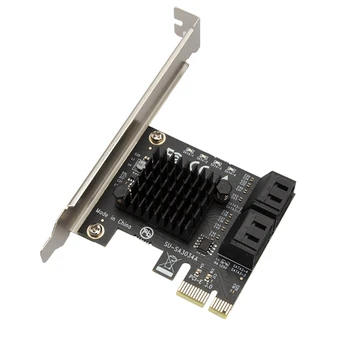 PCIE 4Ports Į SATA Korta PCI-E 4X Kortos PCI Express, SATA 3.0 SATA III 6Gbps PCIE X4 SSD Plėtra Adapterio plokštę IPFS