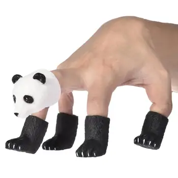 Pirštu Lėlių Žaislas Katė Panda Pug - Animacinių filmų Gyvūnų Pirštų Lėlės Mielas Gumos Komfortą Žaislas, Skirtas Tėvų ir vaikų Žaidimo Vonios Žaislai