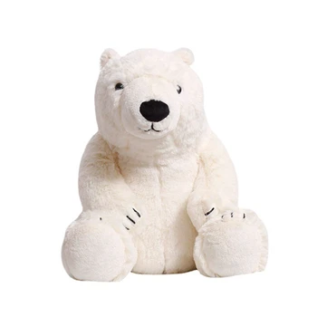 Pliušinis Polar Bear Purus Talismanas Iškamša Lėlės Sofa Mesti Pagalvės Minkštos Miega Žaislas, Vaiko Kambario Papuošalas Dovanų