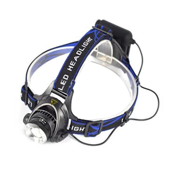 Priekinis žibintas USB Žibintas atsparus Vandeniui Žvejybos Žibintuvėlis T6 Fakelas Lanterna su ES MUMS Prisitaikyti