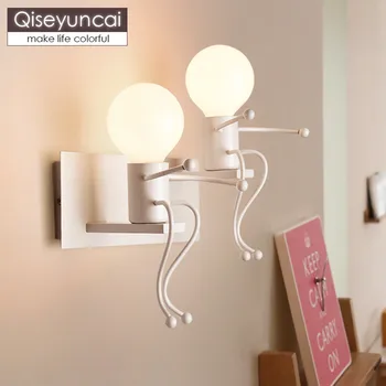 Qiseyuncai Šiaurės kūrybinė asmenybė LED lėlės, naktiniai staleliai, lempa modernus minimalistinis miegamasis altoriaus laiptų, prieškambario, vaikų apšvietimas
