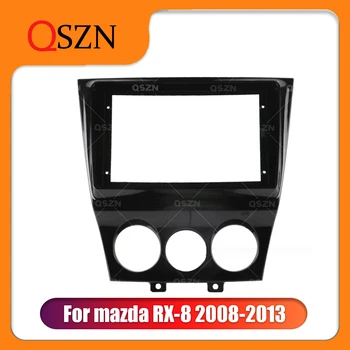 QSZN Automobilio radijo Fascias Skydelis Mazda RX-8 RX8 2008-2013 m. Rėmas Garso Instaliacija Brūkšnys Montavimo Panel Kit Didelis Ekranas, 2 Din