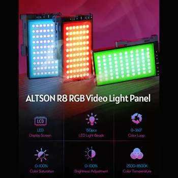 RGB Vaizdo įrašo Šviesą grupė lempa Full LED Fotoaparato Šviesos 12 Keletą Scenos Šviesos Efektai, Besisukančių Rankos Šaltos Batų
