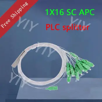 SC/APC Pluošto Optiniai PLC Splitter SC 1 X 16 Mini Plieno Vamzdžių Tipas 1x16 0,9 mm Pluošto Opitc Splitter Micro-Uždara Splitter