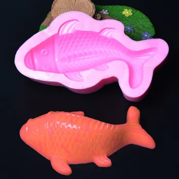 Silikoninis Minkštas Pyragas Formų 3D Karosas Pelėsių Karpis Formos Muilo Sluoksnį Žuvies, Šokolado Liejimo Už Pyragas Papuošalai Aromatas Akmens Formos