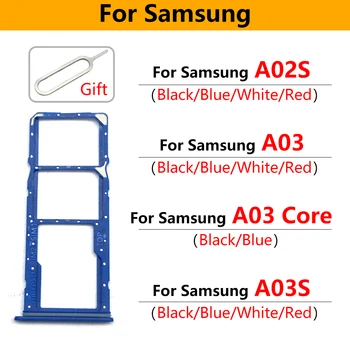 SIM Kortelės Lizdo Dėklas Samsung A02S A03S A03 Core Dual Telefono Korpusas Nauja SIM Kortelė, Adapteris Micro SD Reader Turėtojas